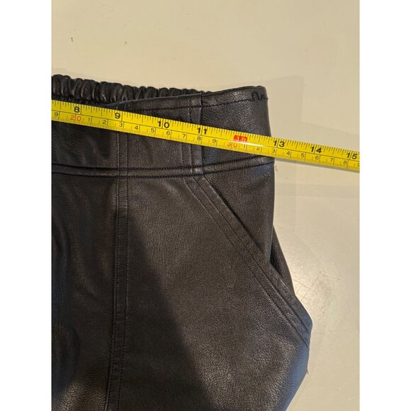 Spanx Faux Leather Joggers S Black Elastic Waist Stretch Pockets Pants - Picture 10 of 10